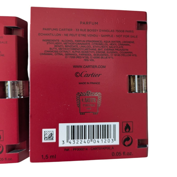 Cartier Pasha Edition Noire and Declaration Parfum Samples 1.5mL 0.05 fl oz - Picture 8 of 10